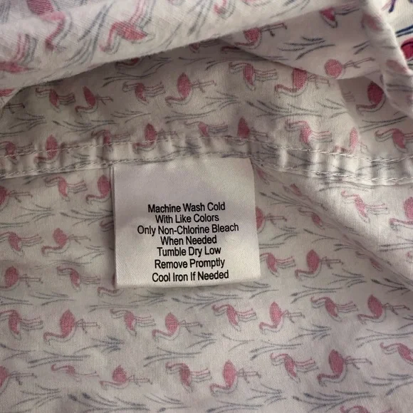 Jos A Bank 1905 Men’s Short Sleeve Button Down Shirt Flamingo Print Size XL - Picture 8 of 9